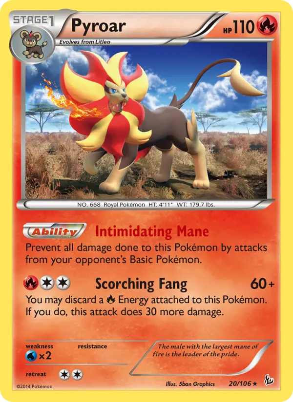 Pyroar, Flashfire 20