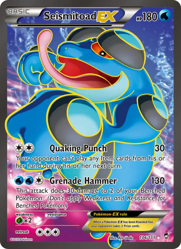 Seismitoad EX, Furious Fists 106