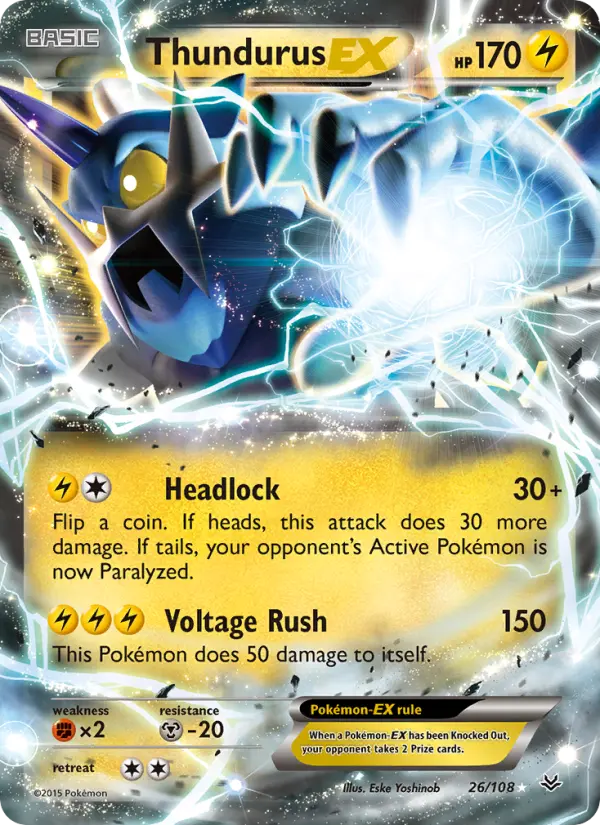 Thundurus EX, Roaring Skies 26