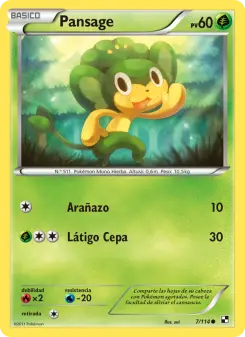 Pansage, Negro y Blanco 7