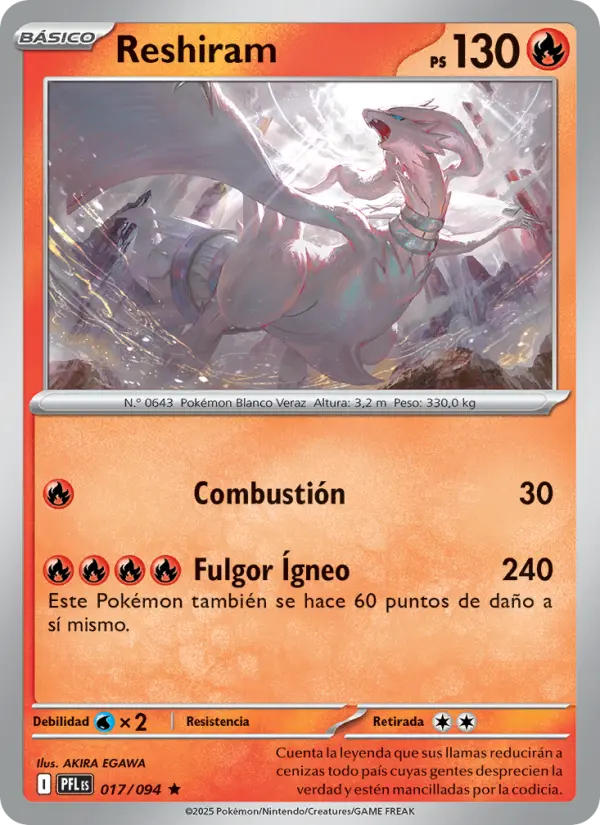 Reshiram, Fuegos Fantasmales 017