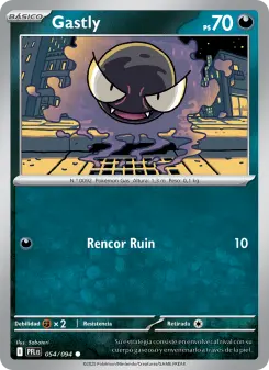 Gastly, Fuegos Fantasmales 054
