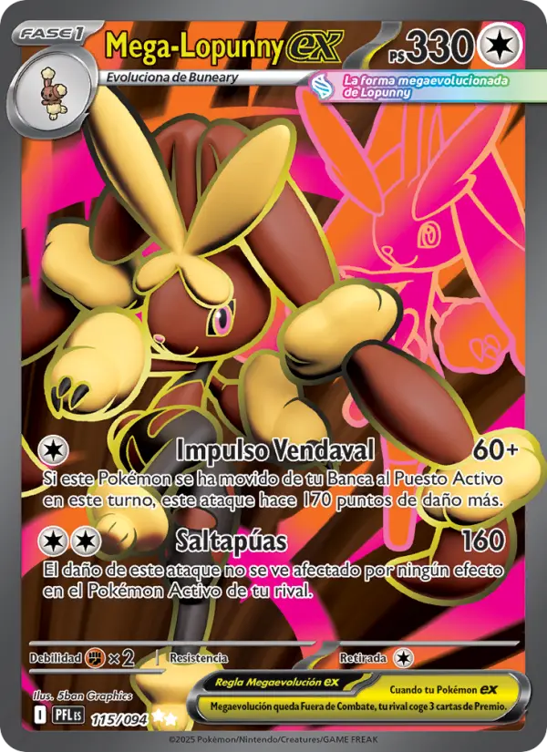 Mega-Lopunny ex, Fuegos Fantasmales 115