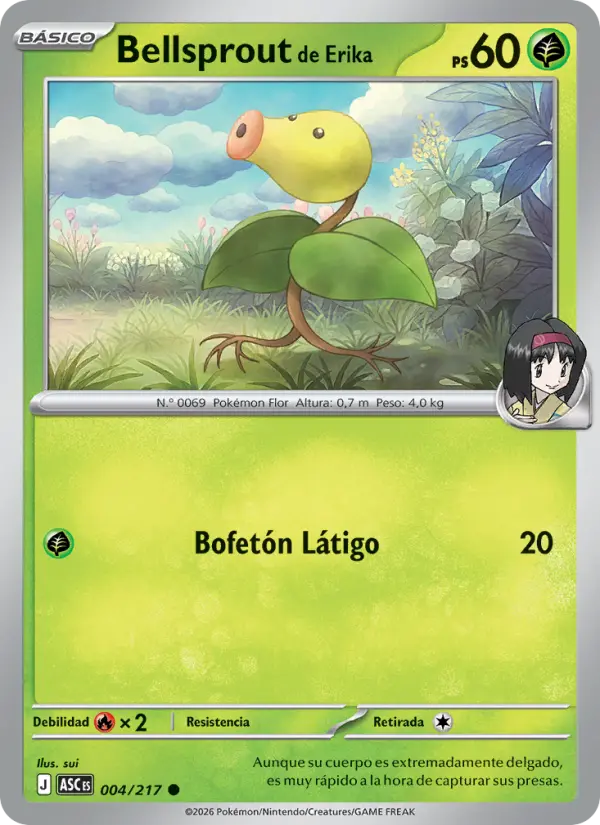 Bellsprout de Erika, Héroes Ascendentes 004