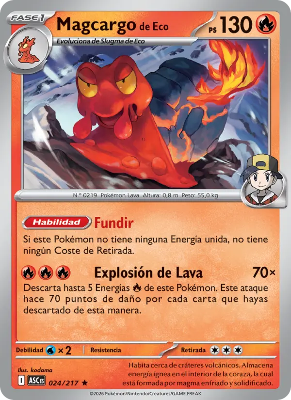 Magcargo de Eco, Héroes Ascendentes 024