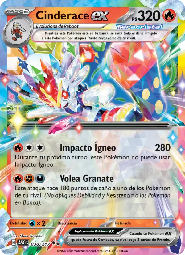 Cinderace ex, Héroes Ascendentes 038
