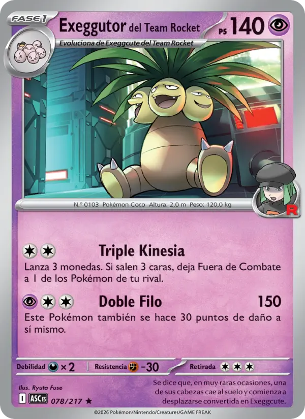 Exeggutor del Team Rocket, Héroes Ascendentes 078