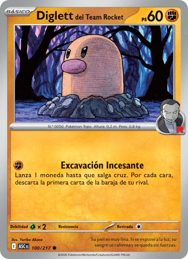 Diglett del Team Rocket, Héroes Ascendentes 100