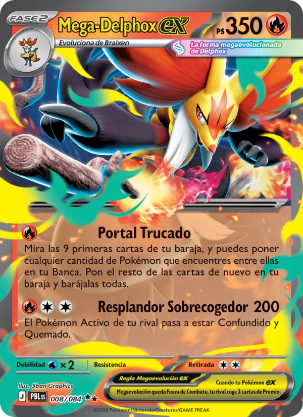 Mega-Delphox ex, Oscuridad Absoluta 008