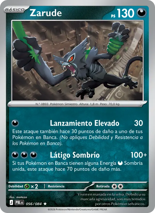 Zarude, Oscuridad Absoluta 056