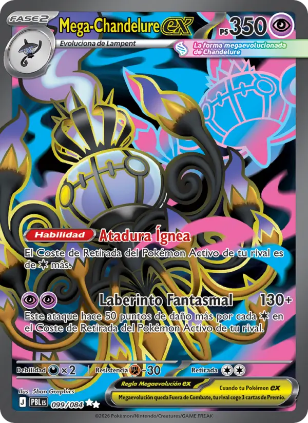 Mega-Chandelure ex, Oscuridad Absoluta 099