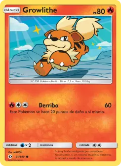 Growlithe, Sol y Luna 21