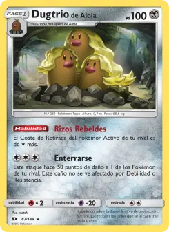 Dugtrio de Alola, Sol y Luna 87