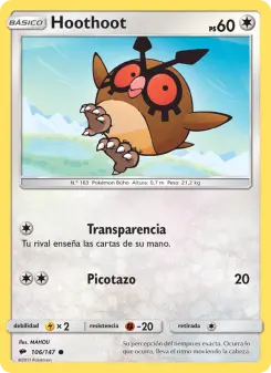 Hoothoot, Sombras Ardientes 106