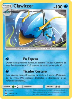 Clawitzer, Luz Prohibida 26