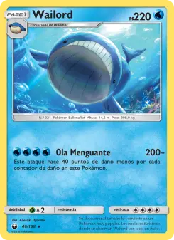 Wailord, Tormenta Celestial 40