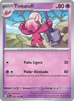 Tinkatuff, Evoluciones en Paldea 103