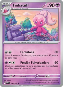 Tinkatuff, Evoluciones en Paldea 104