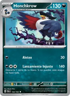Honchkrow, Evoluciones en Paldea 132