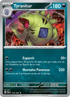 Tyranitar, Evoluciones en Paldea 135