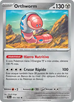 Orthworm, Evoluciones en Paldea 151