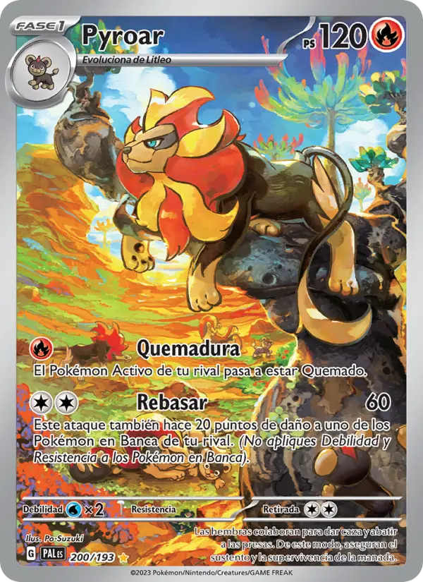 Pyroar, Evoluciones en Paldea 200