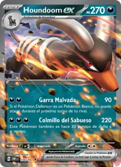 Houndoom ex, Llamas Obsidianas 134