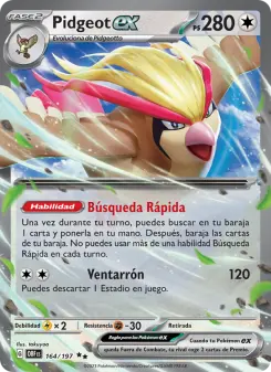 Pidgeot ex, Llamas Obsidianas 164