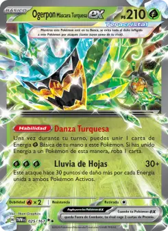 Ogerpon Máscara Turquesa ex, Mascarada Crepuscular 025
