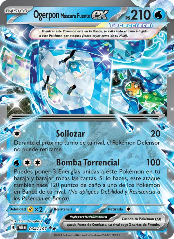 Ogerpon Máscara Fuente ex, Mascarada Crepuscular 064