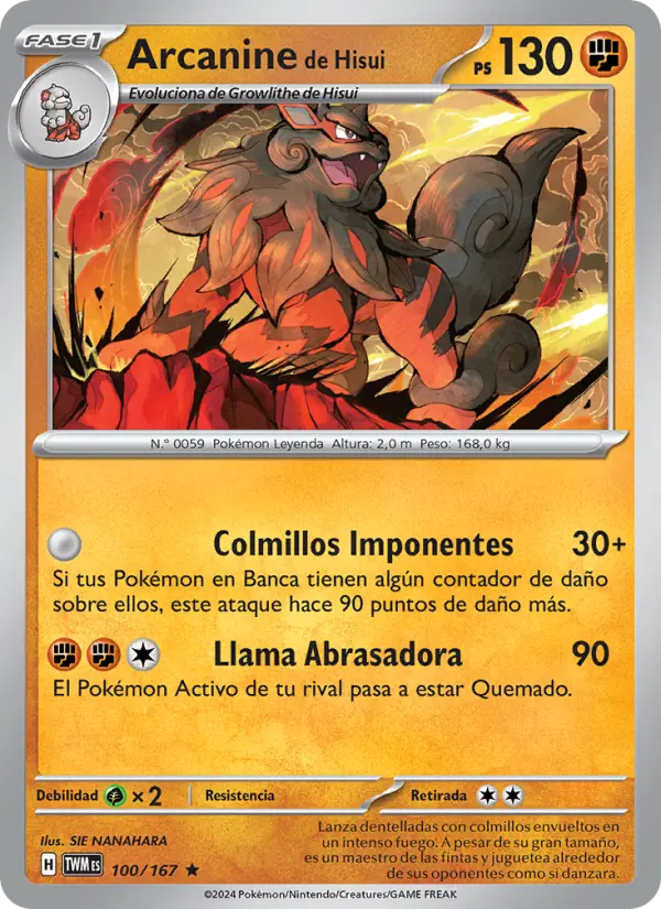 Arcanine de Hisui, Mascarada Crepuscular 100