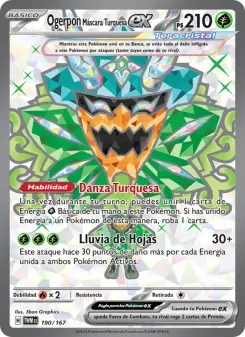 Ogerpon Máscara Turquesa ex, Mascarada Crepuscular 190