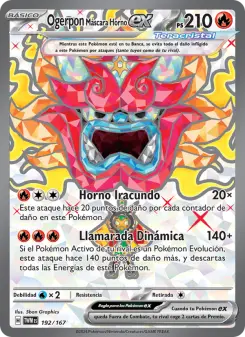 Ogerpon Máscara Horno ex, Mascarada Crepuscular 192