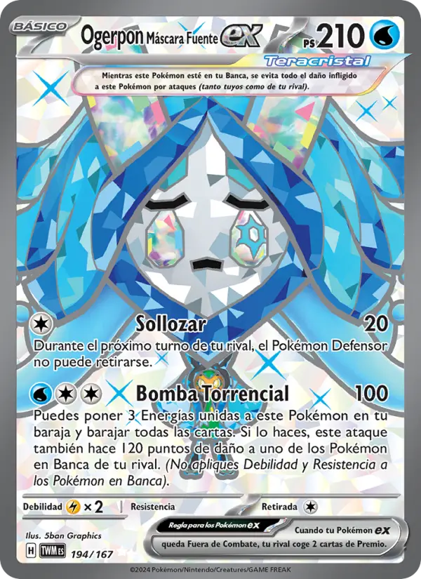 Ogerpon Máscara Fuente ex, Mascarada Crepuscular 194