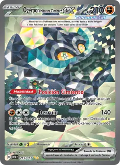Ogerpon Máscara Cimiento ex, Mascarada Crepuscular 215