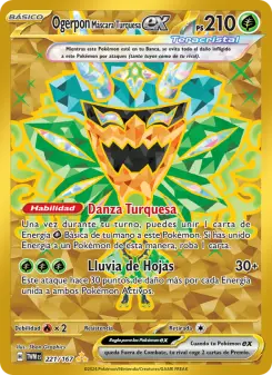 Ogerpon Máscara Turquesa ex, Mascarada Crepuscular 221