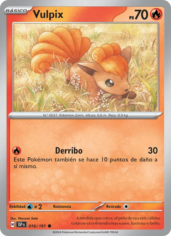 Vulpix, Chispas Fulgurantes 016