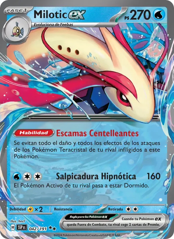 Milotic ex, Chispas Fulgurantes 042