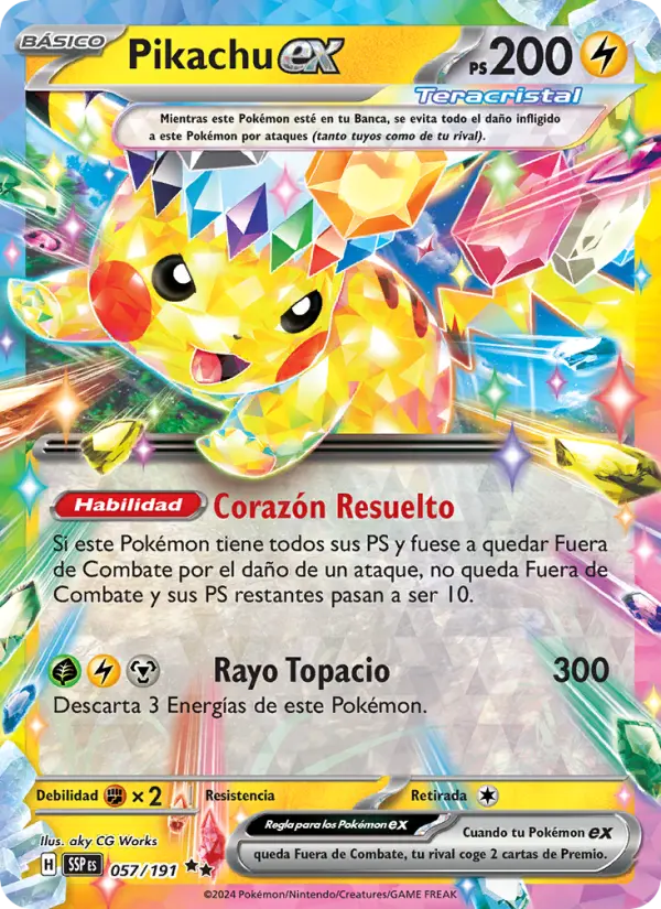 Pikachu ex, Chispas Fulgurantes 057