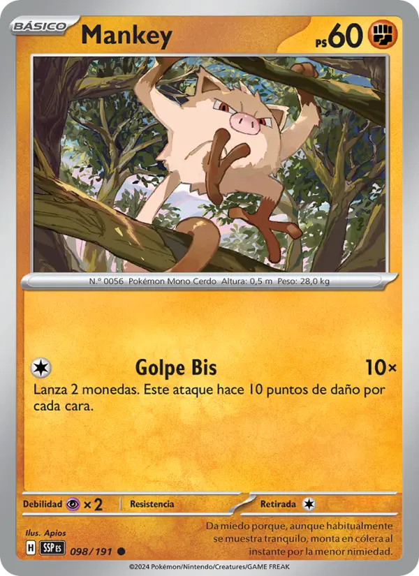 Mankey, Chispas Fulgurantes 098