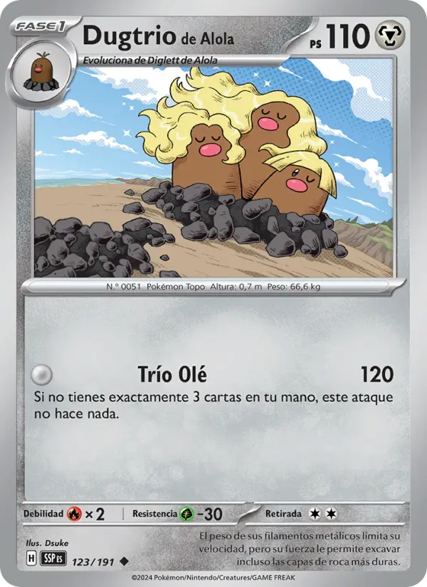 Dugtrio de Alola, Chispas Fulgurantes 123