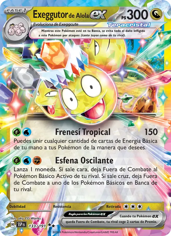 Exeggutor de Alola ex, Chispas Fulgurantes 133
