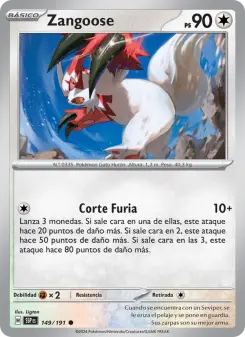 Zangoose, Chispas Fulgurantes 149