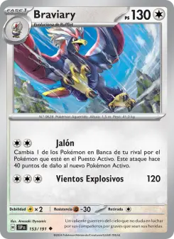Braviary, Chispas Fulgurantes 153