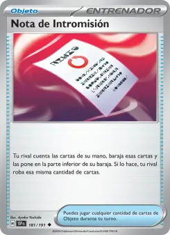 Nota de Intromisión, Chispas Fulgurantes 181