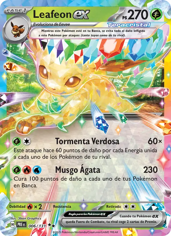Leafeon ex, Evoluciones Prismáticas 006