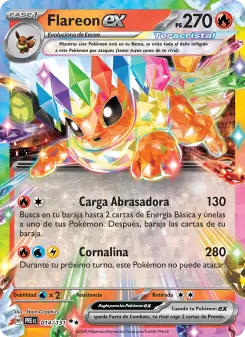Flareon ex, Evoluciones Prismáticas 014