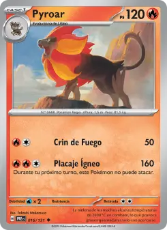 Pyroar, Evoluciones Prismáticas 016