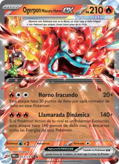 Ogerpon Máscara Horno ex, Evoluciones Prismáticas 017