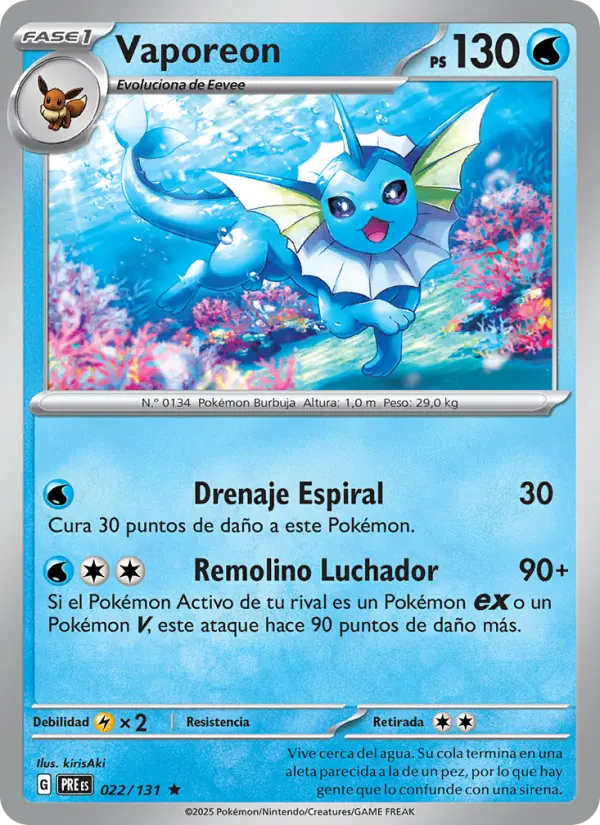 Vaporeon, Evoluciones Prismáticas 022
